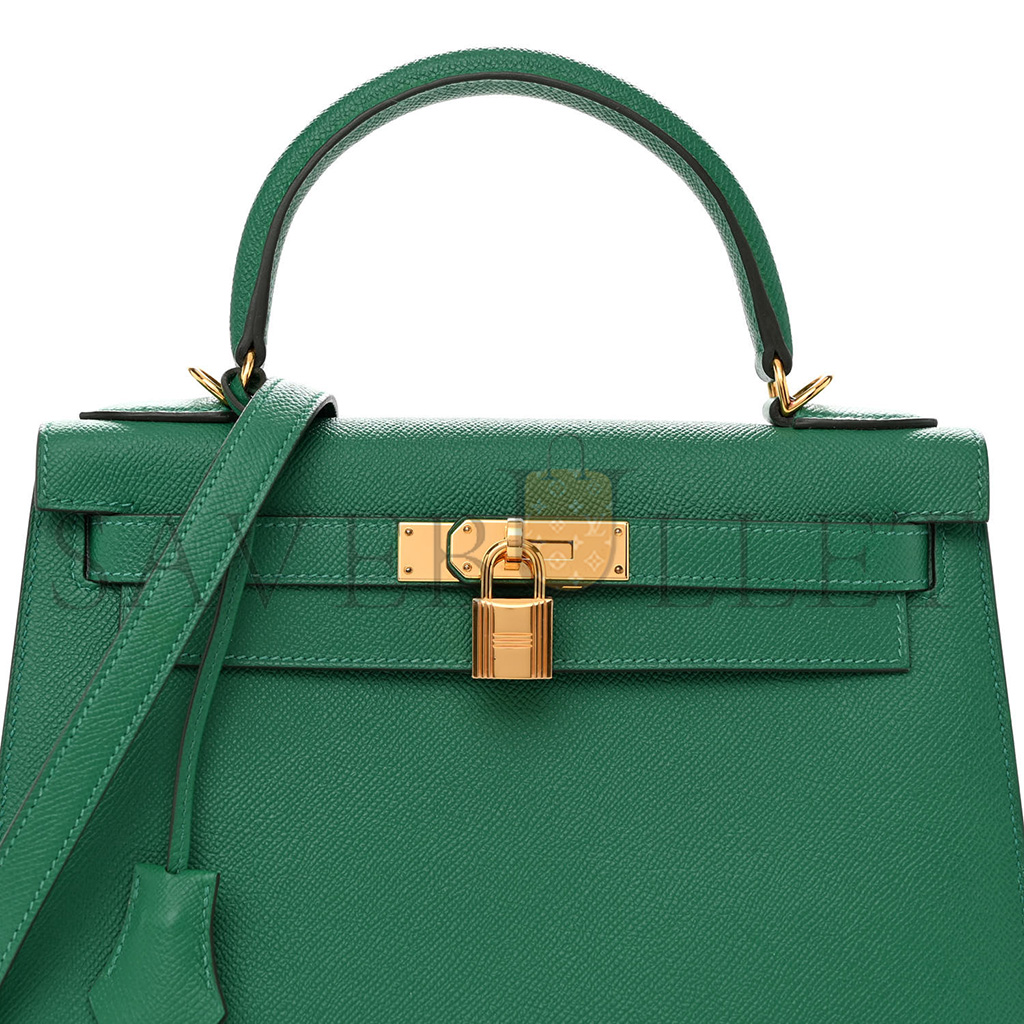 HERMÈS MASTER EPSOM KELLY SELLIER 28 VERT VERTIGO (28*22*10cm) 